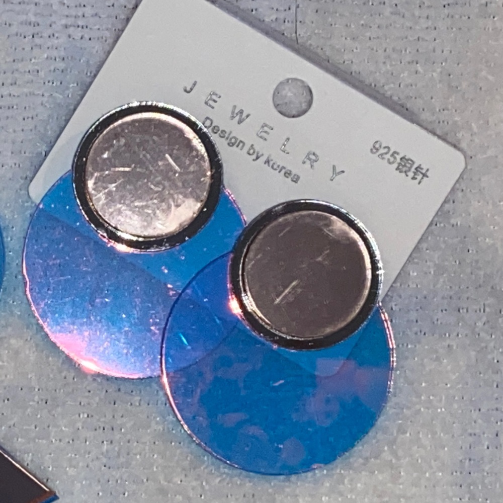 New Earrings- Last But Not Least Cute, Plastic, Shimmering, Lightweight and FUN